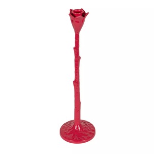 <b>Red</b> Rose Stem Candlestick Holder Iron Durable Home Decoration Valentine's Day - Product Image 3