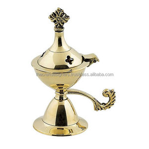 Estrella judía en la parte superior, tema de Color plateado y dorado, diseño grabado, quemador de incienso de latón, difusor de buenos aromas, difusor de latón, incensario - Product Image 5
