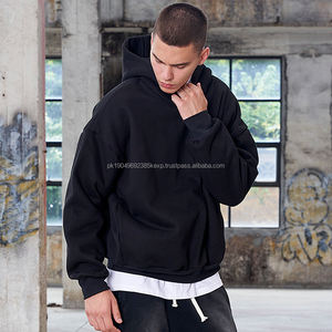 Sudadera con capucha corta informal de alta calidad, ropa cuadrada de peso pesado, sudadera con logotipo de marca, sudaderas con capucha personalizadas para hombres - Product Image 5