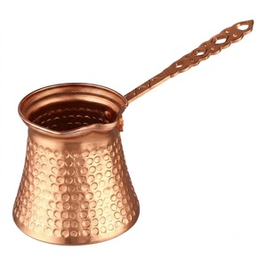 Modern Pure Hammered Turkish Copper Coffee Pot Traditional Coffee <b>Maker</b> With Durable Wooden Handle Wholesale Factory Supplies - Product Image 6