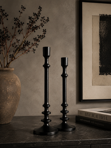 Premium Modern <b>Black</b> Aluminum Eco-Friendly Durable <b>Candlestick</b> <b>Holder</b> Home & Wedding Decor Tabletop Candle Stand - Product Image 4