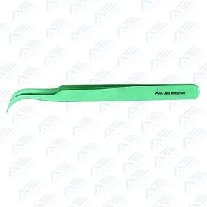 แหนบต่อขนตาแบบ Private Label ปลายไฟเบอร์ 90 องศา พร้อมเคลือบสี แหนบติดขนตาแบบมืออาชีพสำหรับงานความงาม - Product Image 3