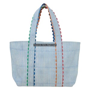 Sac fourre-tout en coton imprimé Ric Rac, sac de shopping écologique, sac à bandoulière Baho Hippie Market pour femme - Product Image 1