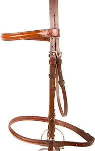 Bridon de cheval réglable en cuir souple et nylon avec design personnalisé, respirant, tailles sur mesure pour l'équitation et les couvertures pour chevaux - Product Image 4