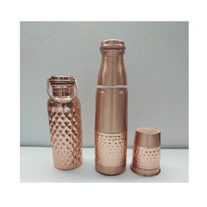 Traditional Pure Copper Water Bottle Handmade Reusable Ayurvedic Drinking Bottle For <b>Men</b> Women Office Travel Fitness Gym - Product Image 4