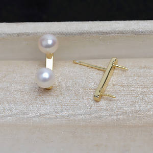 Ensemble d'accessoires DIY en argent S925, 9-10 supports vides pour perles, 4929, pour colliers, boucles d'oreilles, bagues, avec double perles, apprêts de bijouterie - Product Image 3