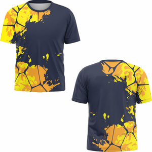 เสื้อยืดออกกำลังกายผู้ชายแบบกำหนดเอง แห้งเร็ว ระบายเหงื่อได้ดี ผลิตจากโพลีเอสเตอร์ เหมาะสำหรับการฝึกซ้อมในยิม ระบายอากาศได้ดี เหมาะสำหรับวิ่งและฟิตเนส - Product Image 1