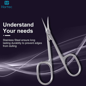 Ciseaux à cuticules et à ongles en acier inoxydable à prix de gros, instrument de beauté de précision tranchant pour le soin des ongles avec poignées en acier - Product Image 6