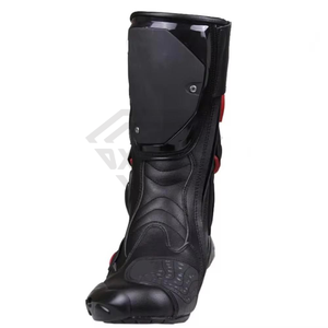 Motorcycle Riding Boots Leather Biker Boots Side Zipper Anti Slip Sole Touring Motorbike Boots For Men Women - Product Image 4
