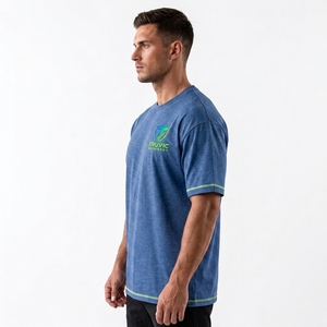 Neck 100% cotton Over Size T-shirts loose fit, printed Custom Over Size T-shirts Men Cotton Heavyweight <b>Plain</b> Oversized Mock - Product Image 4