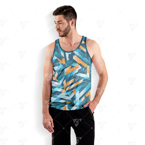Camisetas de Gimnasio y Yoga con Diseño Personalizado, Impresión Transpirable, Ecológicas, de Poliéster/Algodón, Cuello Redondo, Corte Musculoso para Hombre - Product Image 6