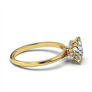 Anillo de Compromiso con Diamante Cultivado en Laboratorio, Corte Princesa, 1.5CT, Certificado IGI, Oro Sólido de 14K, Solitario de 8 Puntas, Anillo para Boda y Fiesta - Product Image 3