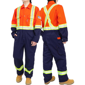 Combinaison de travail unisexe en polyester haute visibilité, combinaison de sécurité réfléchissante, combinaison industrielle haute visibilité, détecteur d'aiguilles, Oeko-Tex - Product Image 6