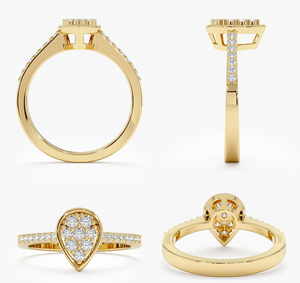 Anillo de Oro Chapado con Diamantes Cultivados en Laboratorio, Diseño Nuevo, Corte Brillante, Certificado IGI, para Compromiso, Boda, Aniversario, para Mujer - Product Image 2