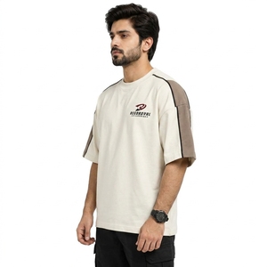 Camisetas Oversize de Algodón Premium para Hombre, Ajuste Holgado, Estilo Casual Urbano, Transpirables para Uso Diario - Product Image 3