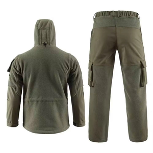 Nouvelle Arrivée Ensemble de Chasse Unisexe en Polaire Tricotée avec Imprimé Camouflage en Toile, Tenue d'Entraînement Extérieur en Polyester - Product Image 2