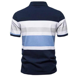 Polo classique pour homme à manches courtes, couleur unie, en mélange de coton respirant, coupe ajustée, infroissable - Product Image 6