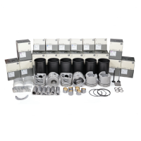 6D16 ME300199 Paket Perbaikan Piston Silinder Liner Ring Piston Gasket Kit Gasket Kepala untuk Suku Cadang Mesin Mitsubishi