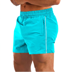 Men's Sporty Solid Green Eco-Friendly <b>Quick</b> <b>Dry</b> Breathable Elastic Waist <b>Shorts</b> - Product Image 2