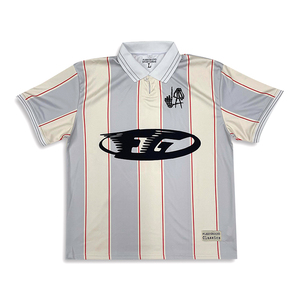 เสื้อฟุตบอลลายทางคลาสสิคสำหรับผู้ชาย ปี 2026 แขนสั้น คอปกพับได้ ระบายอากาศได้ดี ผลิตจากโพลีเอสเตอร์ ทรงปกติสำหรับผู้ใหญ่ - Product Image 1