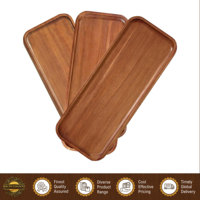 Nouvelles planches de service rectangulaires en bois d'acacia de qualité supérieure, design moderne, sûres pour les aliments, pour les barbecues, les fêtes et les buffets
