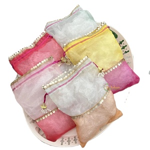 18CM X 25CM Silk Eco-Friendly Multi-Functional <b>Drawstring</b> Bags <b>Pouches</b> Potli Gift Wedding Jewelry Packaging Bridal Party Favors - Product Image 3