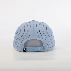 Casquette de sport à 5 panneaux avec logo brodé de haute qualité, découpe laser, polyester, casquette de baseball personnalisée, vente en gros - Product Image 2