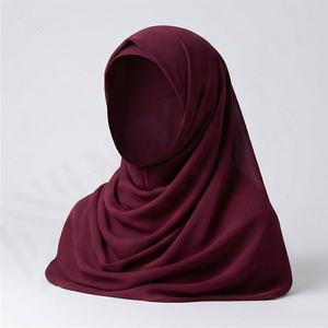 Pañuelo de Alta Calidad, Étnico, de Verano, con Diseño Floral, Transpirable, Suave al Tacto, Chifón, Largo, para Mujeres Musulmanas, Hiyab, Bawal - Product Image 5