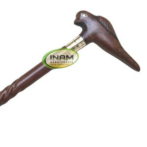 <b>Walking</b> Cane with Wood Parrot Handle Best Quality and Handmade Vintage Style / Wooden <b>Foldable</b> <b>Walking</b> <b>Stick</b> - Product Image 3