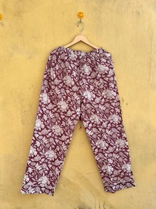 Conjunto de pijama de algodón para mujer, estampado floral, manga tres cuartos, cuello mandarín, cintura elástica, ropa de dormir informal para primavera - Product Image 2