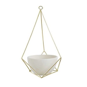 Luxury Black Powder Coated Stainless Steel Hanging Flower <b>Pot</b> with Chain Minimalist Design for Indoor Outdoor Plant Display - Product Image 2