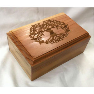 Custom Engraved Wooden Cremation Urn <b>Box</b> Handcrafted Wooden Urns for Human Ashes Adult Pet Funeral <b>Memorial</b> <b>Keepsake</b> <b>Box</b> Urns - Product Image 4