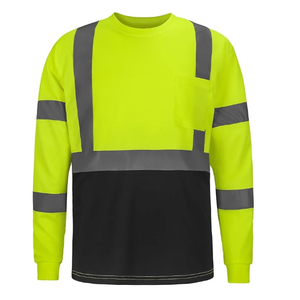 Safety <b>Vest</b> <b>Long</b> Sleeve with Pocket Wholesale Quick Dry Custom Logo High Visibility Reflective ANSI Class 3 Waterproof LED Flash - Product Image 6