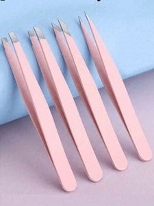 Pinzas Profesionales para Aislamiento de Pestañas con Punta Curva – Herramienta de Extensión de Pestañas con Punta de Fibra de Acero Inoxidable - Product Image 2