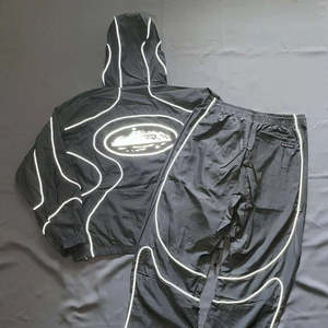 Chaqueta Deportiva Unisex con Logotipo Personalizado, Chaqueta Cortavientos de Nailon con Franjas Reflectantes, Traje de Alta Calidad con Forro de Malla de Camuflaje, Chaqueta Deportiva con Capucha y Cremallera - Product Image 5