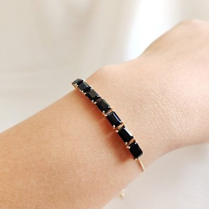 กำไลข้อมือแบล็คออนิกซ์ เงินแท้ 925 ชุบทอง 14K งานแฮนด์เมด เครื่องประดับอัญมณี ของขวัญสุดหรูสำหรับผู้หญิง - Product Image 3