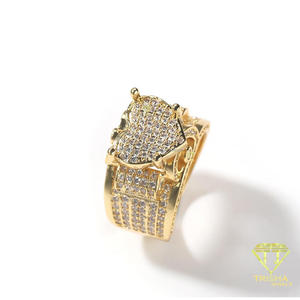 Anillo de Corazón de Plata de Ley 925 de Lujo al por Mayor con Diamantes Cultivados en Laboratorio y Detalles de Piedras Brillantes para Tiendas Minoristas - Product Image 2