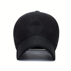 Gorra deportiva Vintage de 6 paneles personalizada de alta calidad para hombre, logotipo bordado para ciclismo, fiestas de invierno, Color negro para pesca - Product Image 1