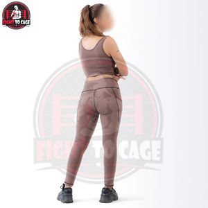 Excellent Fournisseur : Nouveauté Ensemble Activewear Femme Sans Coutures, Soutien-Gorge Push-Up et Legging Amincissant, Ensemble Yoga 2 Pièces - Product Image 4