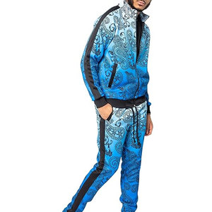 Ensemble de survêtement imprimé léger 100 % coton grande taille pour homme, style streetwear, sweat à capuche et pantalon de jogging, design 2-en-1, vente en gros, OEM - Product Image 1