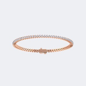 Luxury Round Brilliant Cut Lab Grown Diamond 3.28 CTW <b>Bracelet</b> 14K 18K Gold for Women E F Color VS VVS Clarity <b>Adjustable</b> - Product Image 3