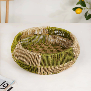 Panier Cadeau Décoratif Rond en Jonc de Mer Chic, Panier de Rangement Tressé pour l'Aïd et le Ramadan, Vente en Gros, Origine Vietnam - Product Image 1