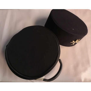 Sombreros de Regalia Masónica de Cuero de Alta Calidad con Estuche Plateado Hecho a Mano, Diseño de Estrella Provincial Internacional - Product Image 1