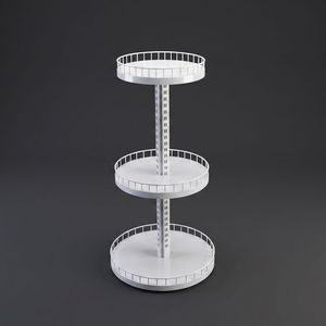 OneTech Bac de promotion circulaire durable de 130 cm à 3 niveaux, structure métallique thermolaquée, antirouille, longue durée de vie pour la promotion en magasin - Product Image 3
