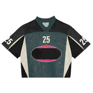 Camiseta de malla oversize de estilo vintage de buena calidad para hombre, hecha a medida, tipo crop top, para hockey sobre hielo y fútbol americano. - Product Image 3