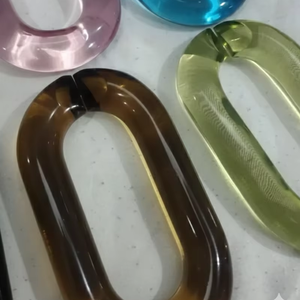 Cadena de Resina Acrílica Hecha a Mano para Mujer, Cadena de Eslabones, Gargantilla para Suéter, Estilo Moderno, para Negocios/Navidad/Fiestas - Product Image 2