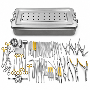 Ensemble complet d'instruments de rhinoplastie manuels 69 pièces, acier inoxydable allemand, kit de chirurgie plastique pour le nez, réutilisable, certifié CE - Product Image 1