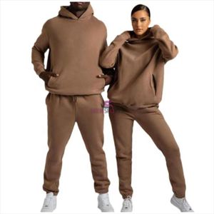 OEM Windproof Winter Clothing Two Piece Outfits Set Mens <b>Jogger</b> Track Suit Sweatsuit Unisex Sweatpants and Hoodie Set - Product Image 4