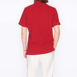 Polo Rojo de Manga Corta para Hombre, Color Sólido, 100% Algodón, Estilo Casual, Corte Regular, Diseño con Botones al Frente - Product Image 2