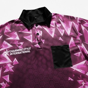 Camiseta Polo Deportiva Sublimada para Hombre, Transpirable, de Secado Rápido, 100% Poliéster, Diseño Personalizado para Dardos y Billar, Venta al Por Mayor - Product Image 3